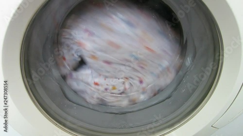 washing machine in the bathroom