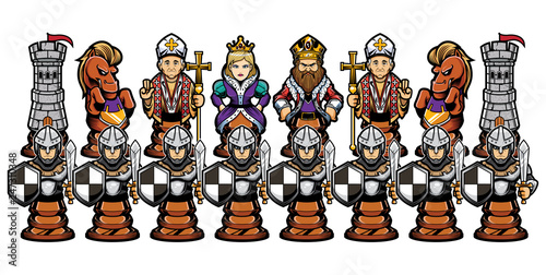 Chess Cartoon Figures