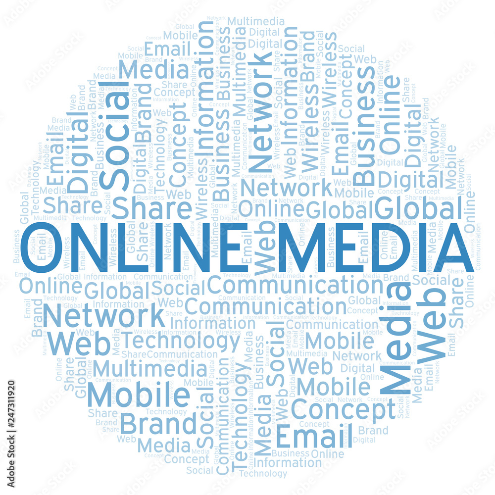 Online Media word cloud.