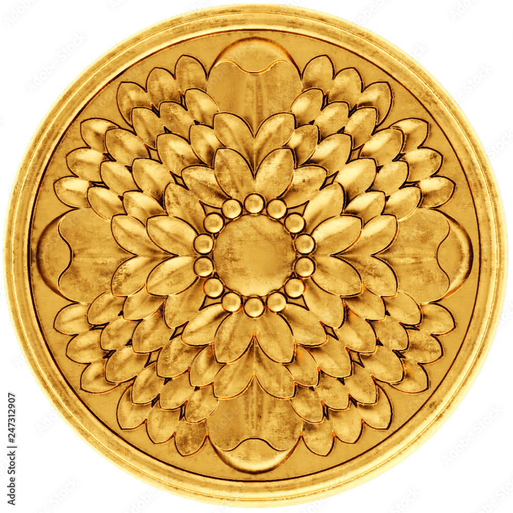 Gilded stucco, collection gold cartouche