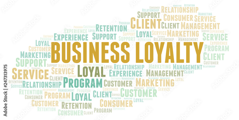 Fototapeta premium Business Loyalty word cloud.