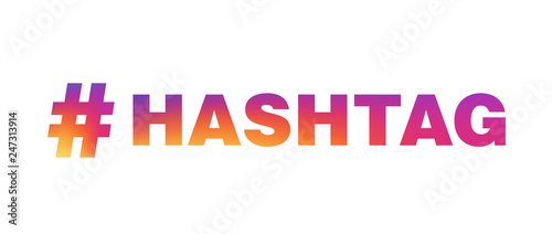 #hashtag gradient vector illustration