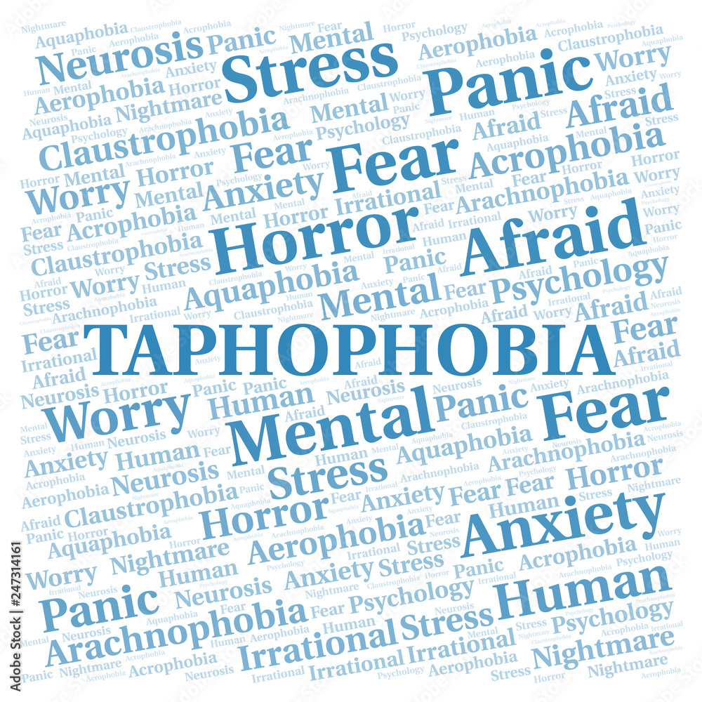 Taphophobia word cloud. Taphophobia word cloud.