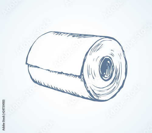 Toilet paper. Vector drawing
