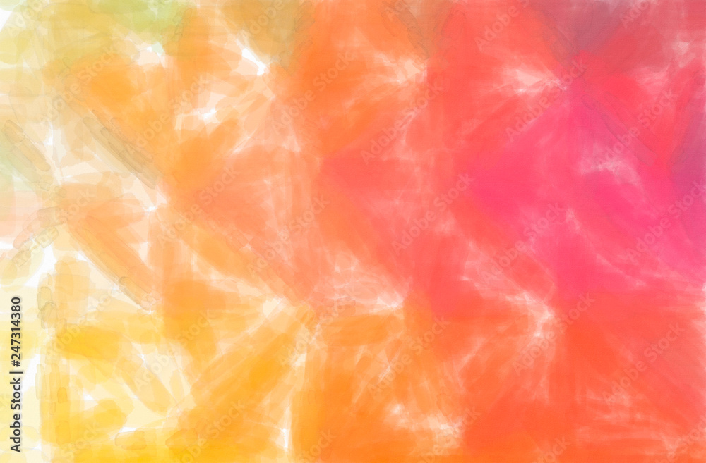 Abstract illustration of orange, yellow Watercolor with low coverage background