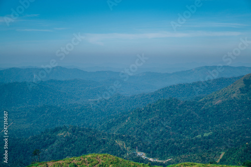 Fototapeta Naklejka Na Ścianę i Meble -  Sunrise scenery on the mountain at Khao Chang Phueak Karnchanaburi