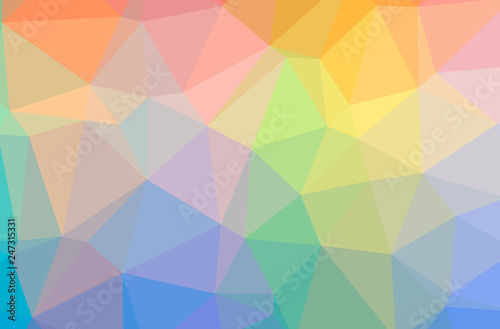 Illustration of abstract Orange, Yellow horizontal low poly background. Beautiful polygon design pattern.