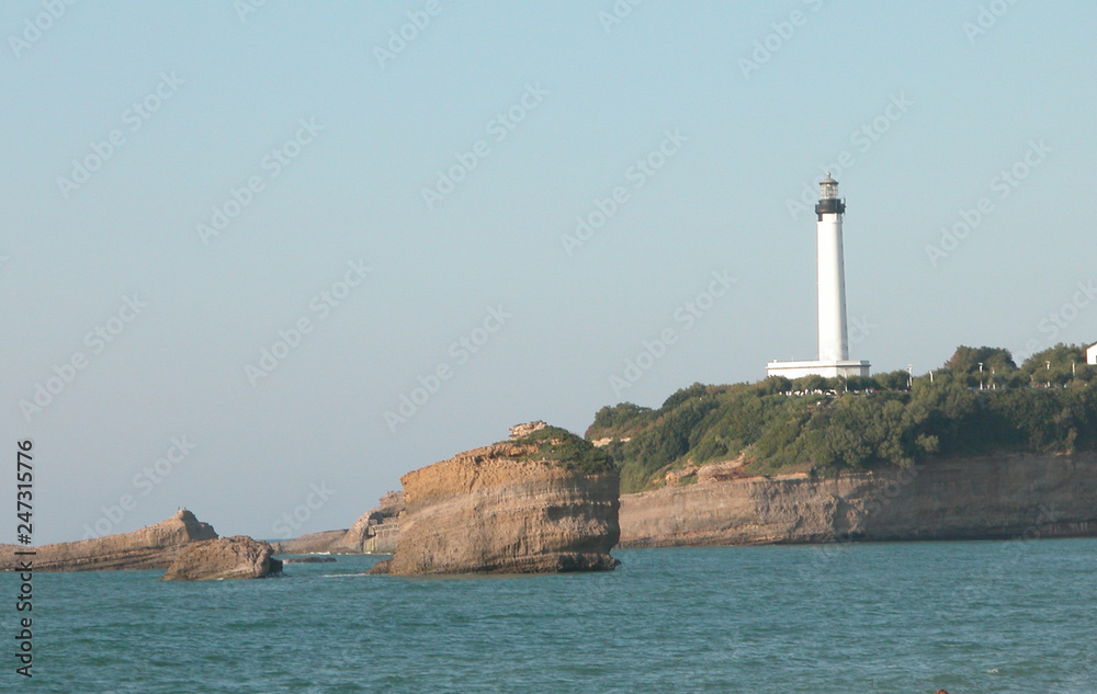 the lighthouse of Biarritz in France