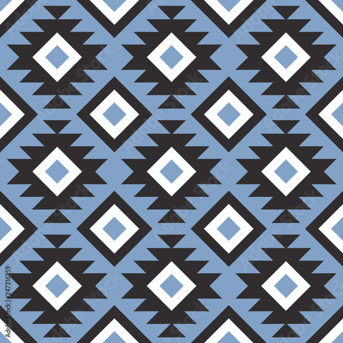 Decorative pattern for the background, tile and textiles. It is assembled from modular parts. Vector. Seamless.