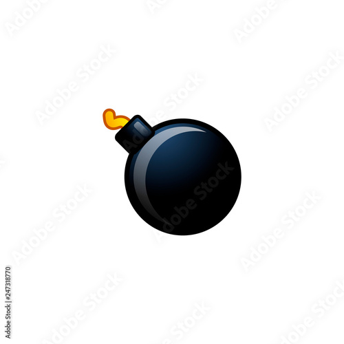 bomb vector icon. flat design