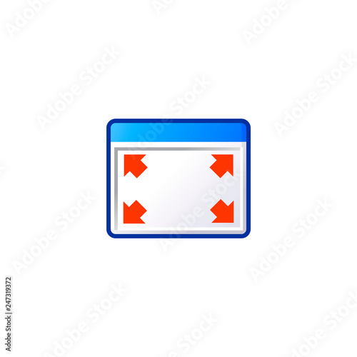 Free Download expand browser vector icon. flat design - GFXLoad