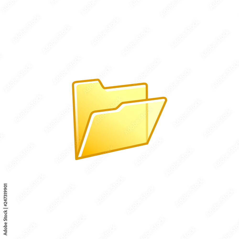 open folder vector icon. flat design
