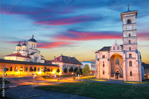The Coronation Orthodox Cathedral and Roman Catholic cathedral in Fortress of Alba Iulia photo