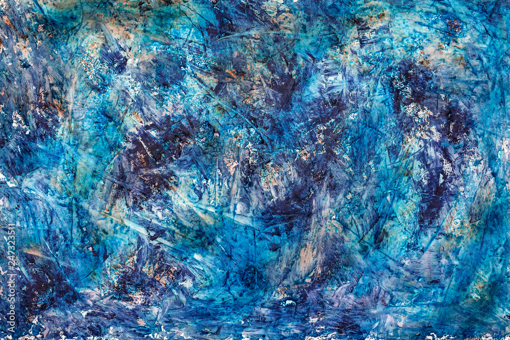 Obraz premium Abstrakcyjne tło w odcieniach błękitu. Tło o ciekawej fakturze powierzchni.