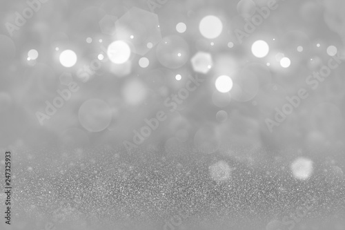 beautiful shining glitter lights defocused bokeh abstract background, festival mockup texture with blank space for your content