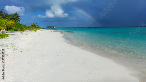 Regenboden am Strand auf Insel  Adaaran Select Meedhupparu auf Malediven im Indischen Ozean photo