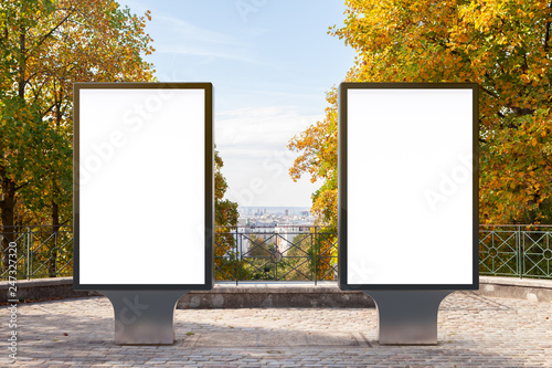 Canvas Print Blank street billboard poster stand
