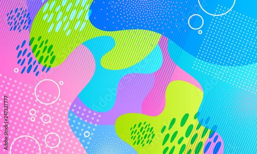 Vector blobs abstract background. Colorful liquid shapes.