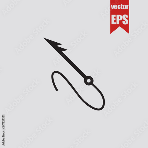 Harpoon for underwater fishing icon.Vector illustration.	
