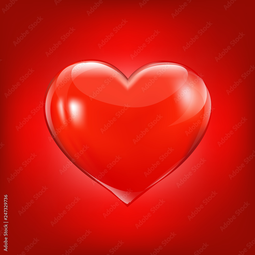 Red Background With Heart