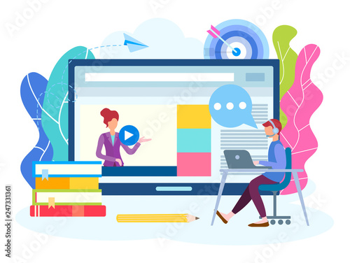 Online lesson, webinar, seminar, courses on the Internet.