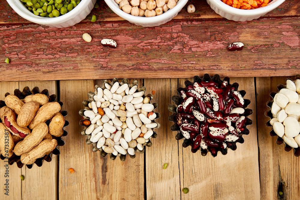 Bowls of various Collection set of beans and legumes. Bowls of various Collection set of beans and legumes.