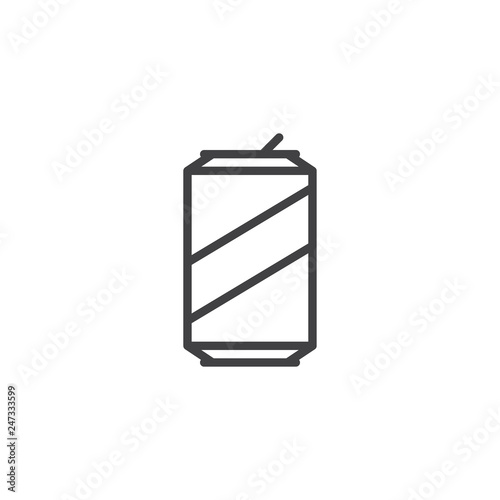 Soda drink line icon. linear style sign for mobile concept and web design. Tin can drink outline vector icon. Symbol, logo illustration. Pixel perfect vector graphics