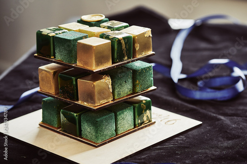 delicious cake on a beautiful background