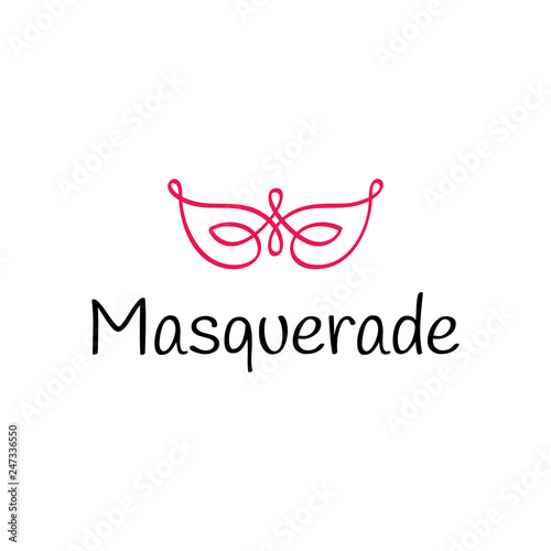 Vector Masquerade Logo Design Template photo