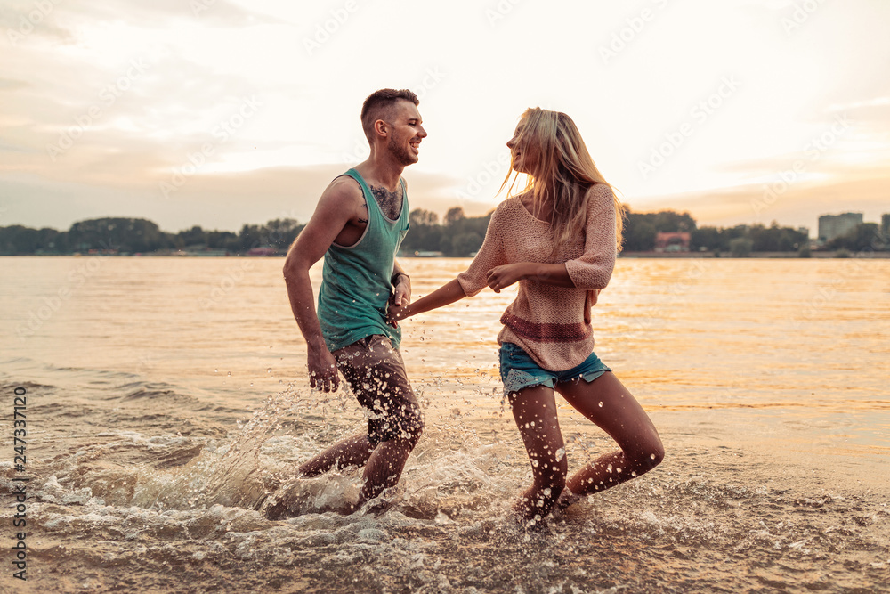 Cute couple at the beach Cute couple at the beach