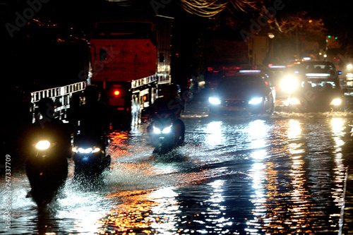 water flood car