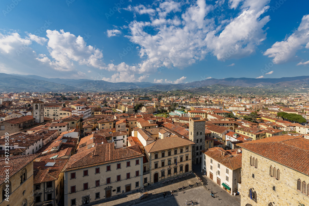 Aerial view of Pistoia city - Tuscany Italy