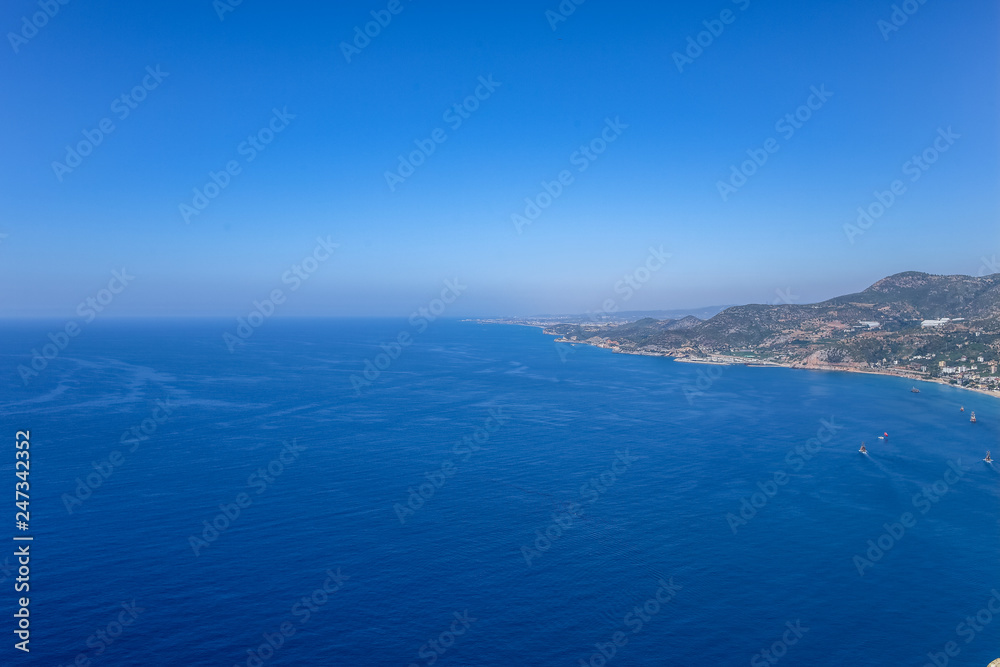 View of the Mediterranean Sea from Alanya Castle