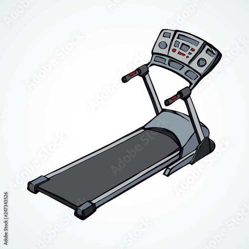 Treadmill. Vector drawing
