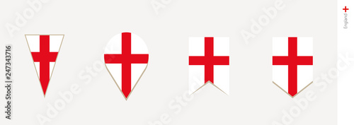 England flag in vertical design, vector illustration