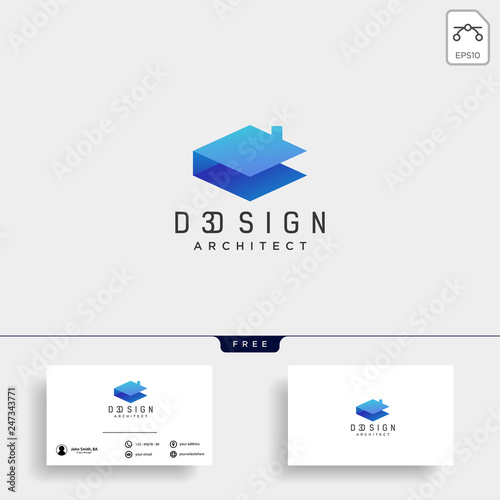 Construction architect logo design icon vector element
