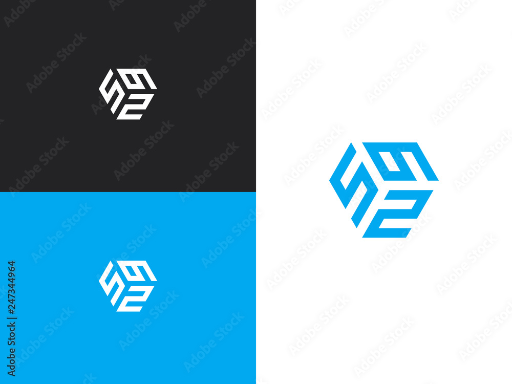 Combination number, stylish vector emblem for design Combination number, stylish vector emblem for design