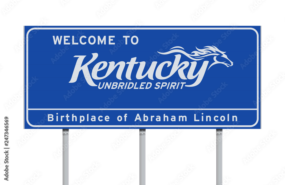 to Kentucky road sign Stock Vector Adobe Stock