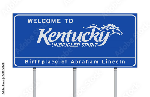 Welcome to Kentucky road sign