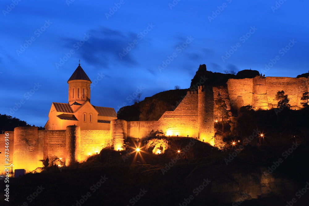 Ancient fortress Narikala in the old town of Tbilisi, Georgia.