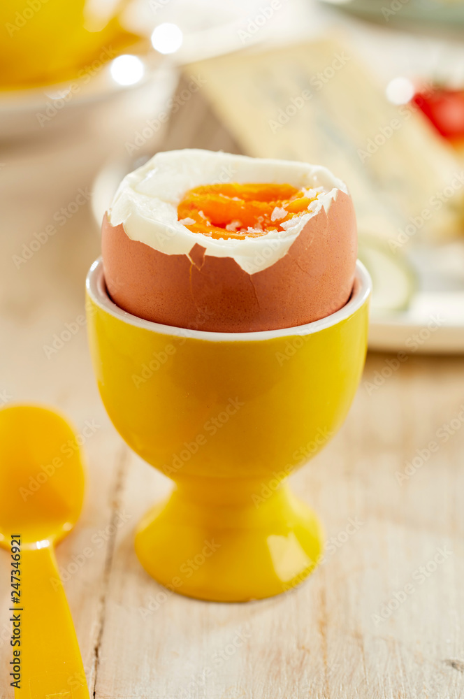 Soft-boiled egg in eggcup Soft-boiled egg in eggcup