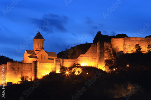 Obraz na płótnie Ancient fortress Narikala in the old town of Tbilisi, Georgia. w salonie