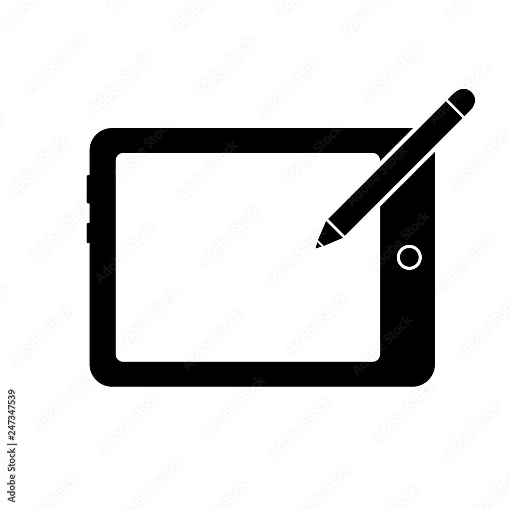 Digital Drawing Board icon. Vector illustration. Digital Drawing Board icon. Vector illustration.