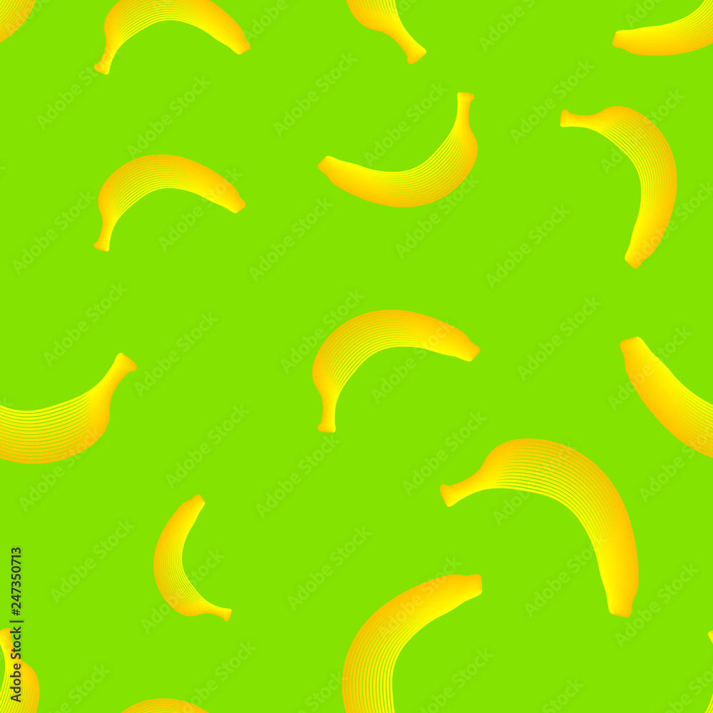 Green Banana seamless pattern. Vector illustration. Green Banana seamless pattern. Vector illustration.
