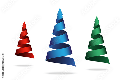 Set of spiral arrows.