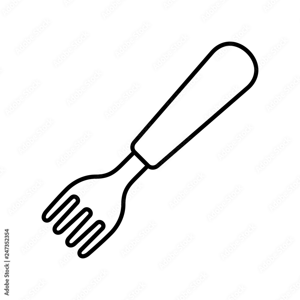Fork icon. isolated on white background Fork icon. isolated on white background