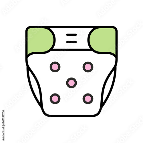 Baby diaper icon. isolated on white background
