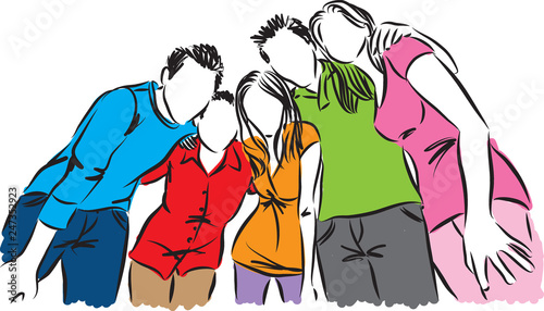 friends together illustration