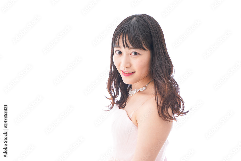 ピンクのドレスを着た花嫁 ピンクのドレスを着た花嫁