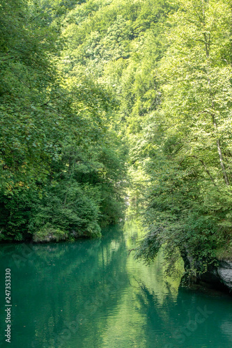 Photography Source de la Loue. River  near the city of Ouhans in France